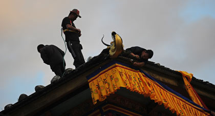 บรรยากาศเตรียมงานพิธีอภิเษกฯ กษัตริย์จิกมี แห่งภูฏาน