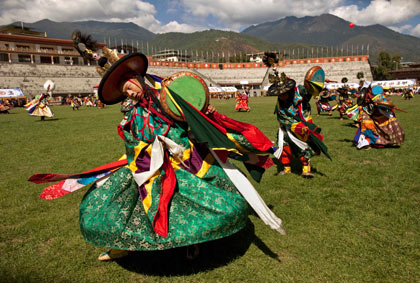 บรรยากาศเตรียมงานพิธีอภิเษกฯ กษัตริย์จิกมี แห่งภูฏาน