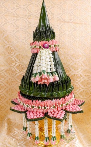 ร้าน นิรมิต เวดดิ้ง แพลนเนอร์ [Niramit Wedding] - พานขันหมากสีชมพู สวยงาม  (รับจัดพานขันหมากครบชุด)