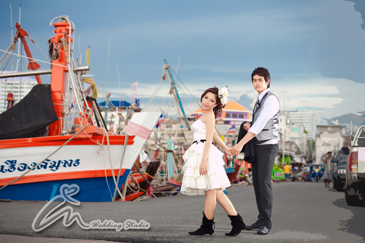 แพคเกจถ่ายภาพ พรีเวดดิ้ง ชลบุรี แพคเกจถ่ายภาพแต่งงาน Pre Wedding ชลบุรี ให้เช่า ชุดแต่งงาน ชุดวิวาห์ ชุดไทย  แต่งหน้า ทำผม เจ้าสาว