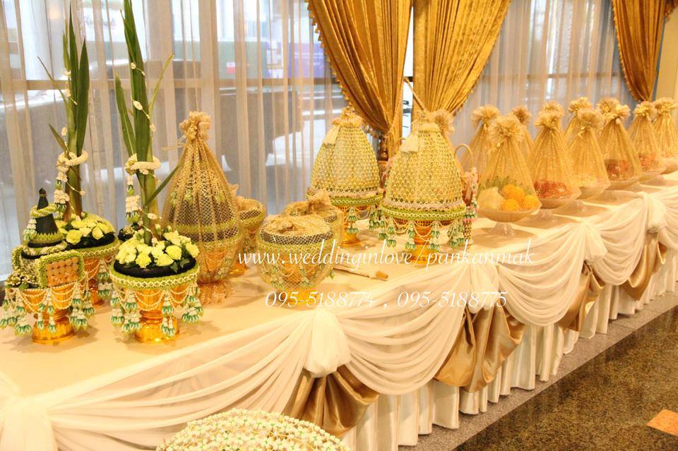 รับจัดพานขันหมาก , พานพิธีหมั้นเช้า , แพ็คเกจพิธีเช้า